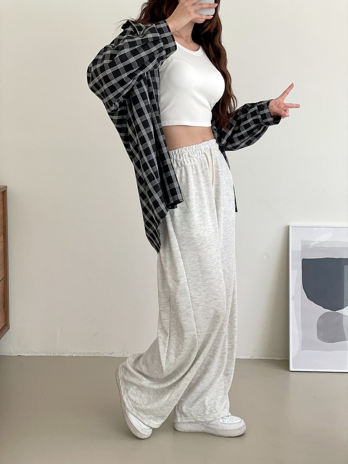 파스텔 핀턱 와이드팬츠 9