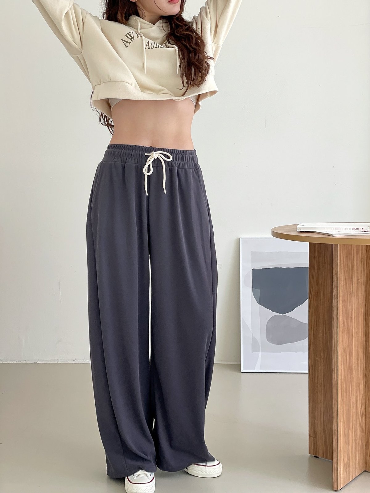 파스텔 핀턱 와이드팬츠 35