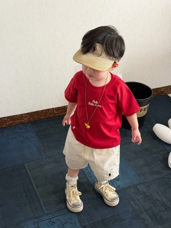 폴로 자수 면반바지 6