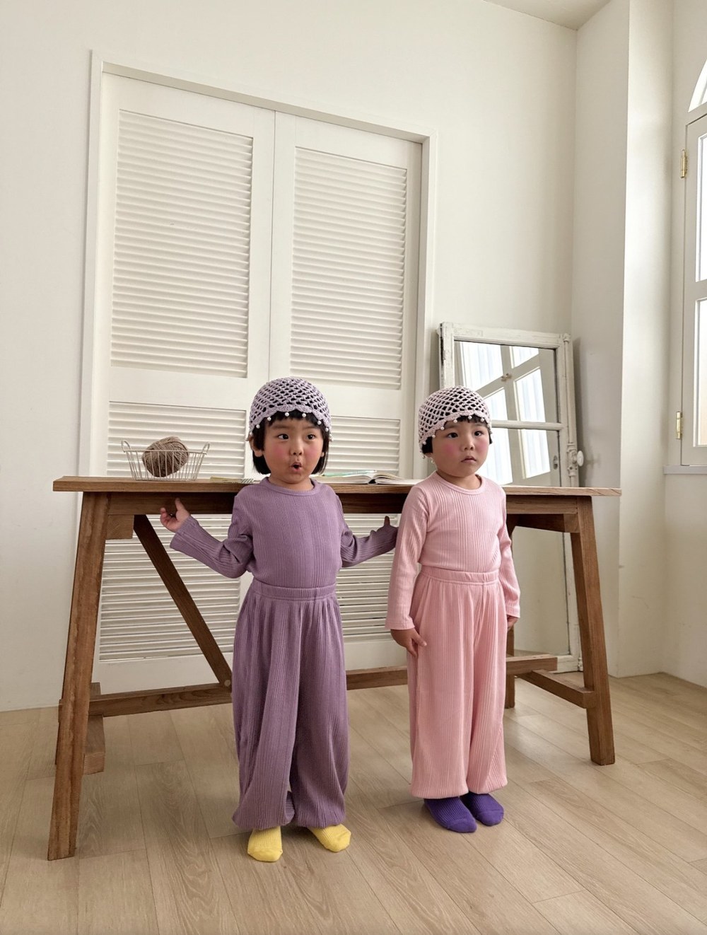 바바베베 골지 라벨 셋업 59