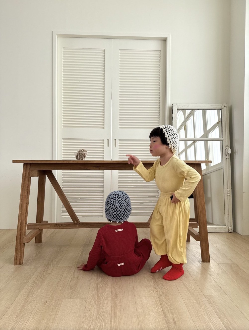 바바베베 골지 라벨 셋업 64