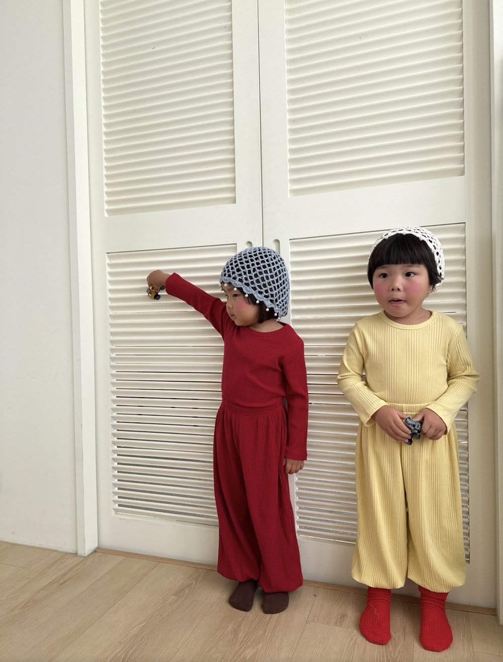 바바베베 골지 라벨 셋업 68