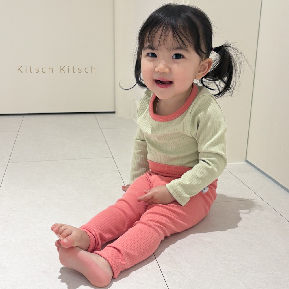 데일리카브골지배색실내복 33
