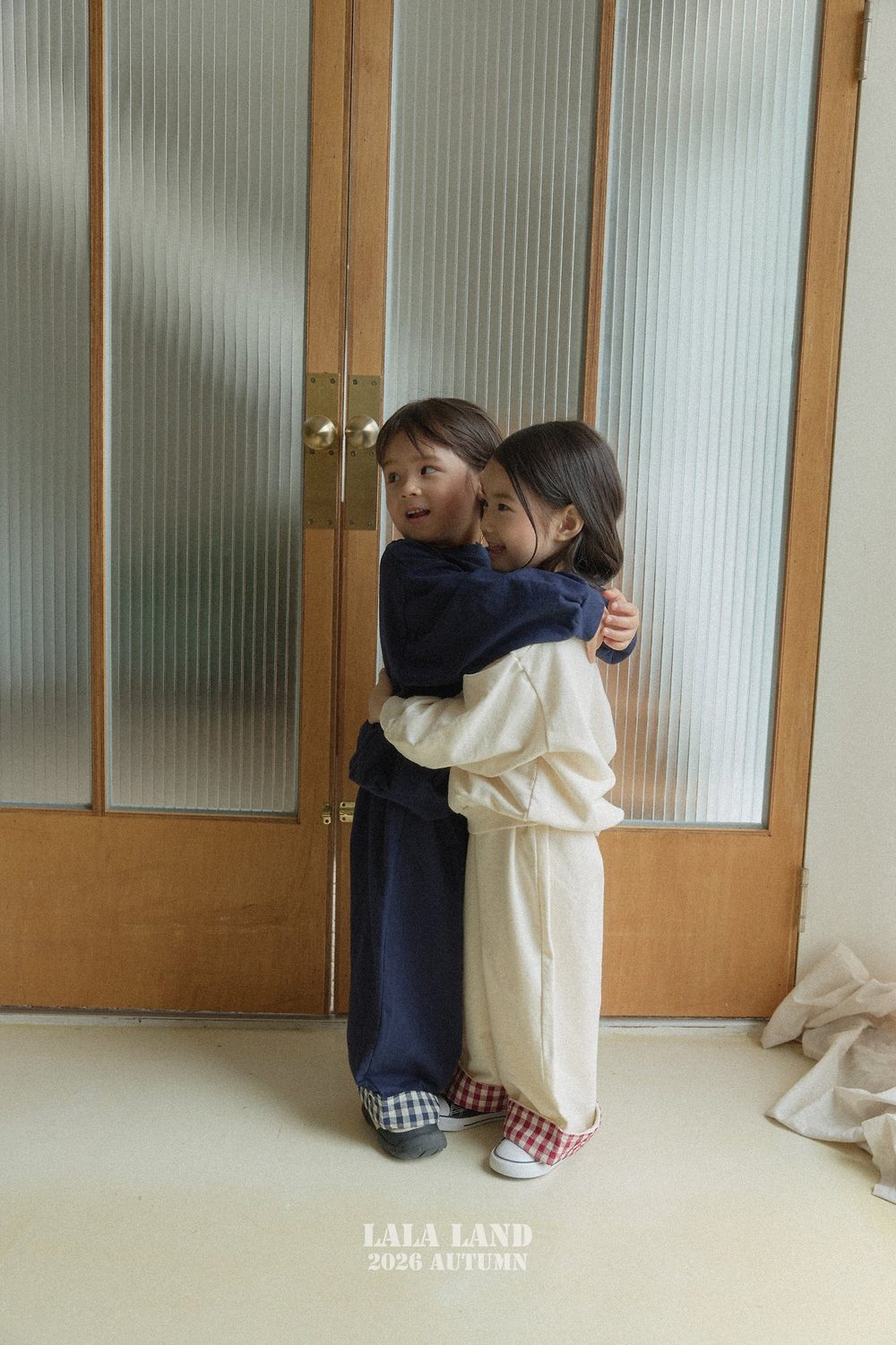 체크배색바지 28
