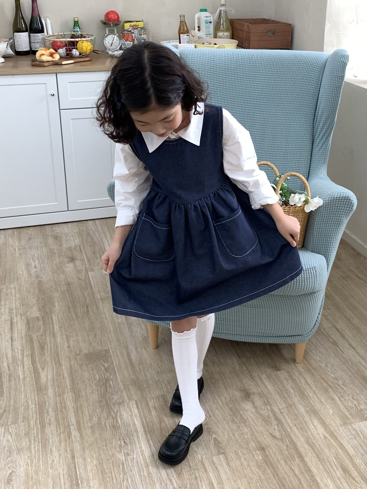 세일)데님리본원피스