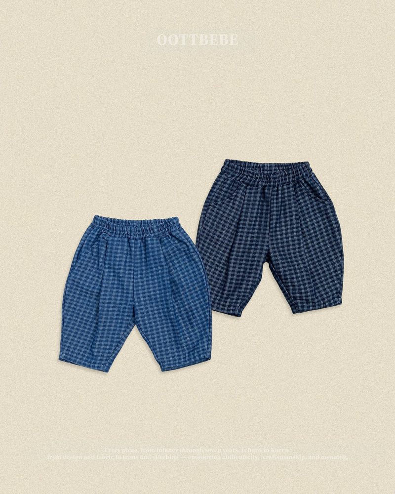 데님체크팬츠