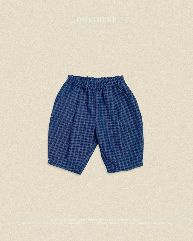 데님체크팬츠 31
