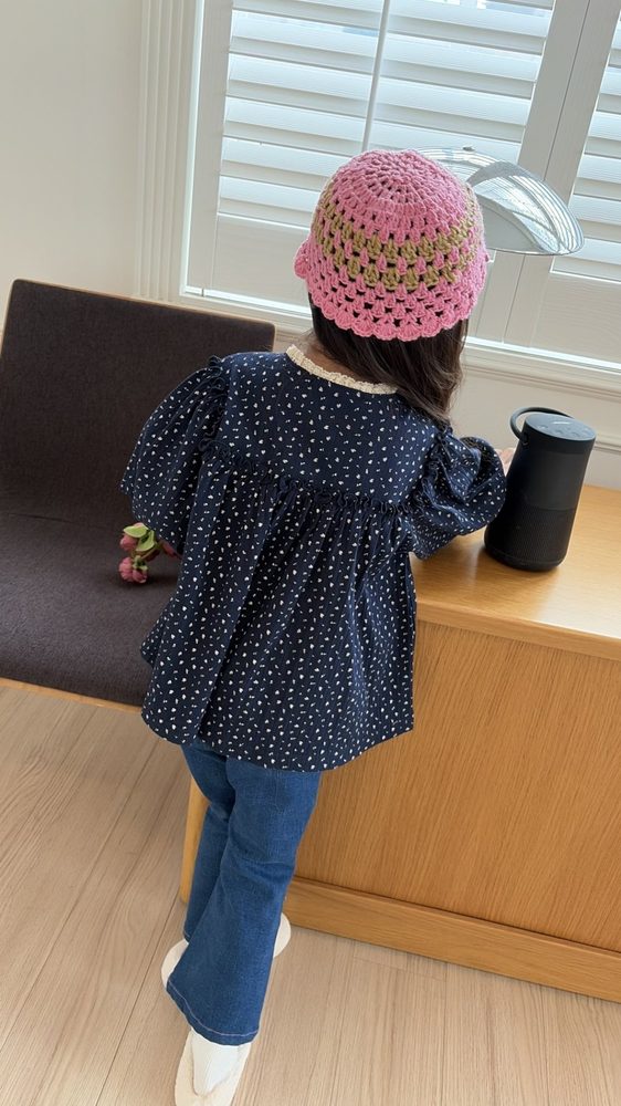 잔꽃프릴면블라우스 49