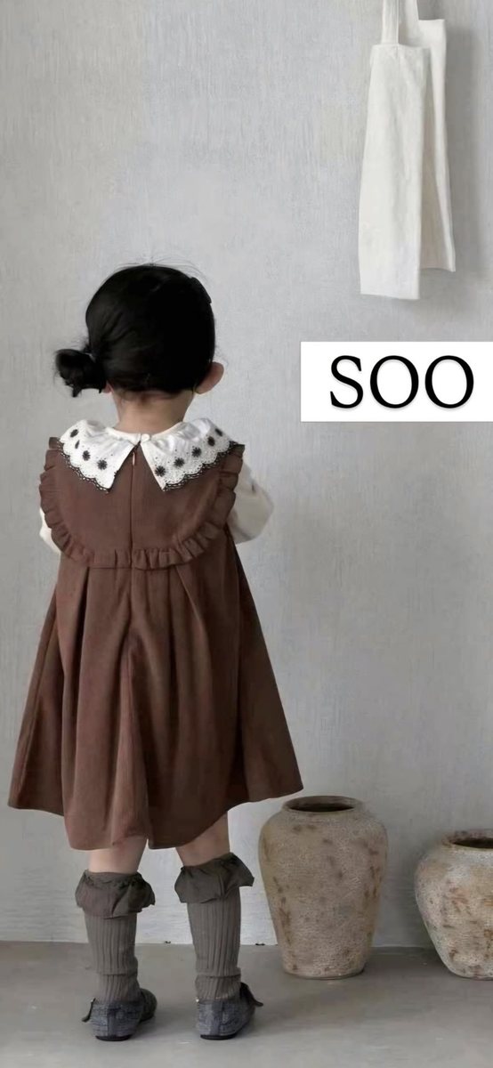 코듀로이블라우스원피스세트 3