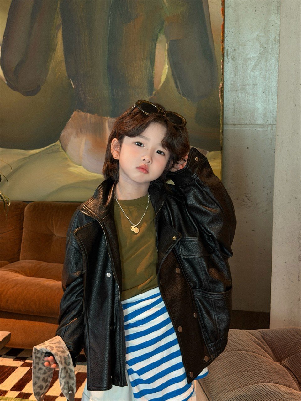멋쟁이 레더 자켓 6