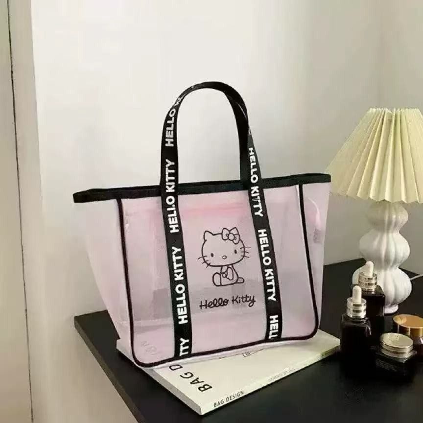 냥냥 핑크 메쉬 가방