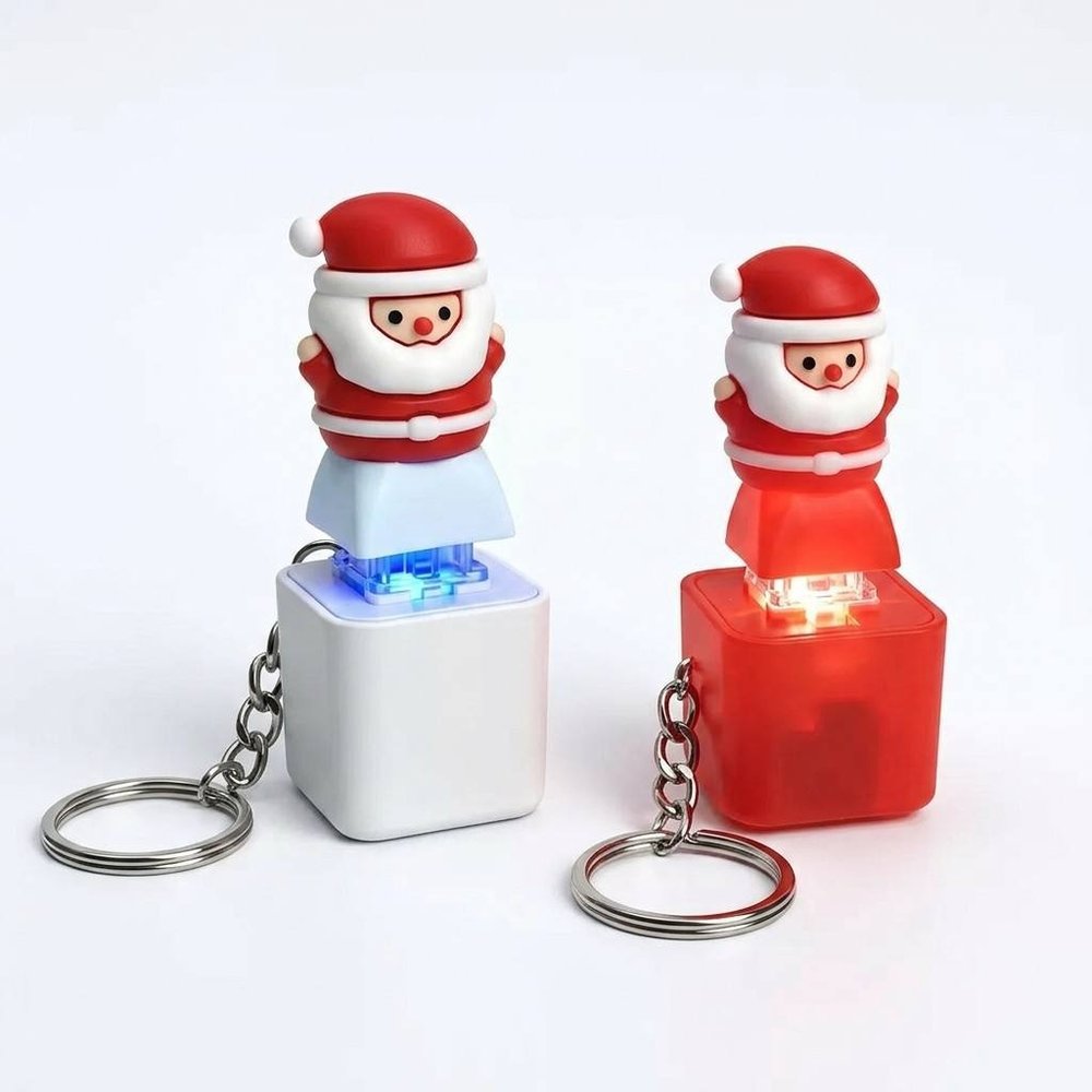 크리스마스 산타 LED 뮤직 키링 1+1 7