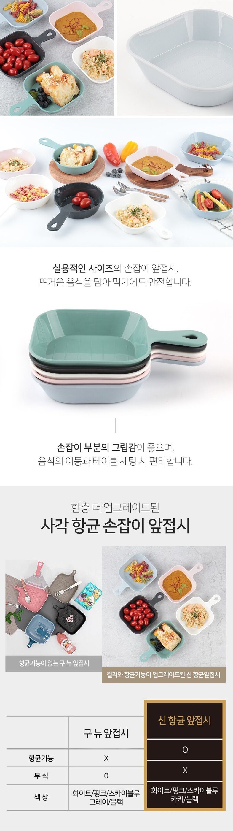 국산 향균 손잡이 앞접시 10P,,💗 24