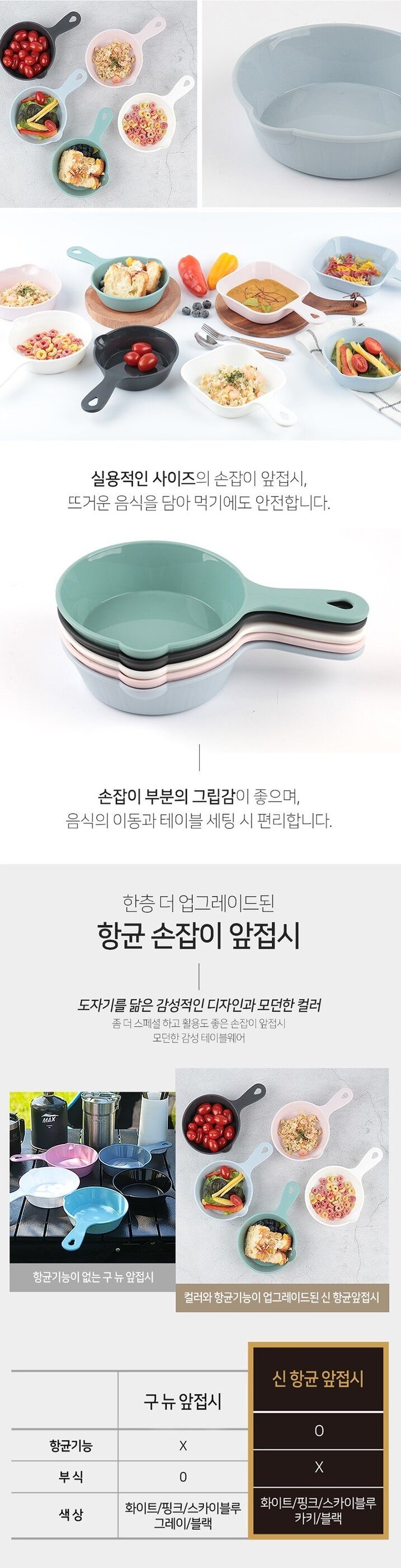 국산 향균 손잡이 앞접시 10P,,💗 26