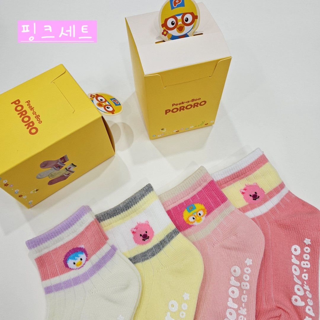 뽀로로 귀요미 양말 4족 선물세트 3