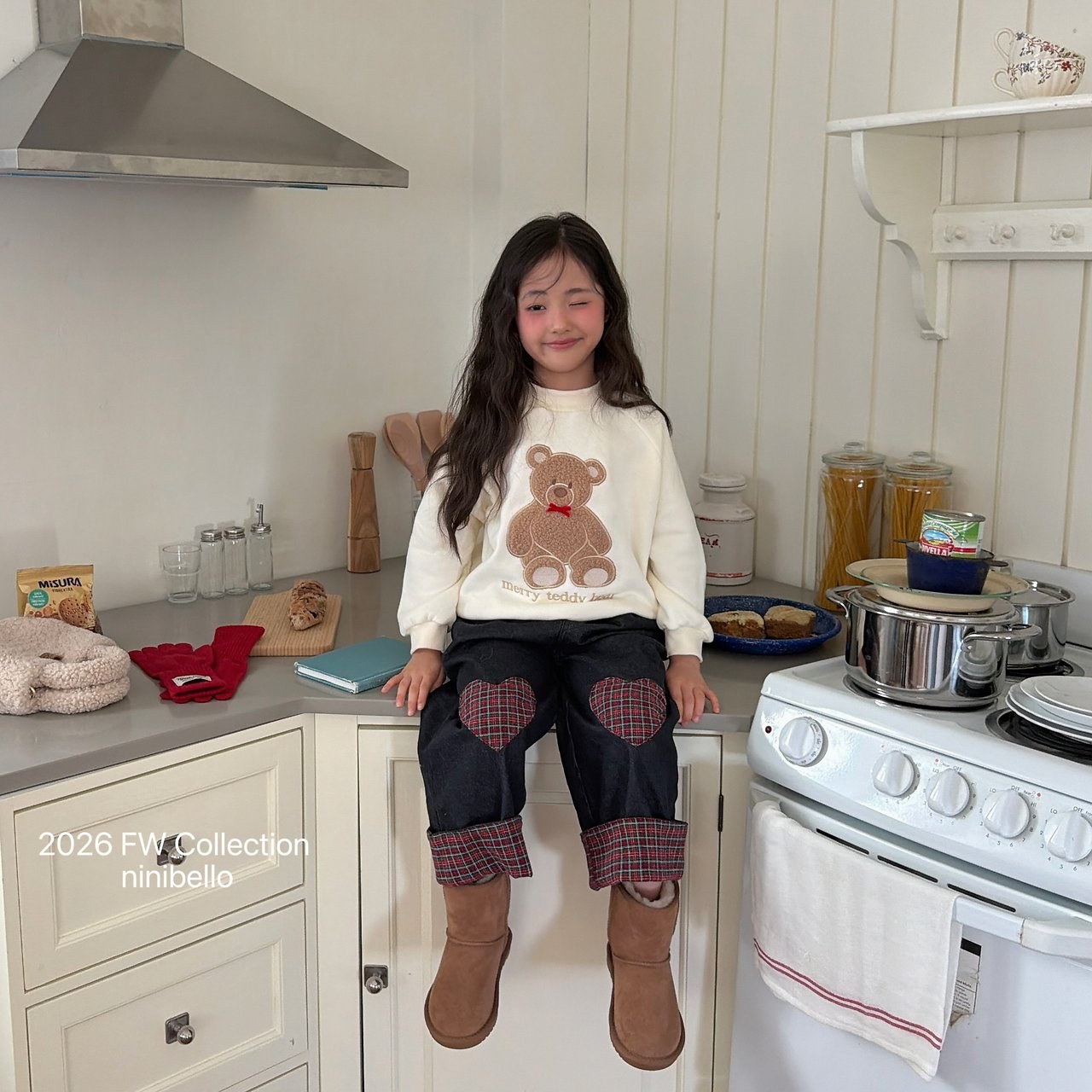 럽미체크데님팬츠 30